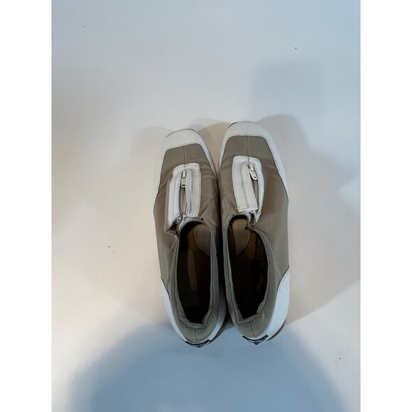 Walter Genuin Linea Stretch Golf Shoes Size 6 White Tan  Zip Up Made In Italy - Picture 4 of 11